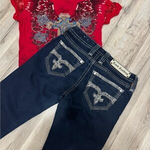 Rock Revival Women's Deep Blue Boot Cut Jeans